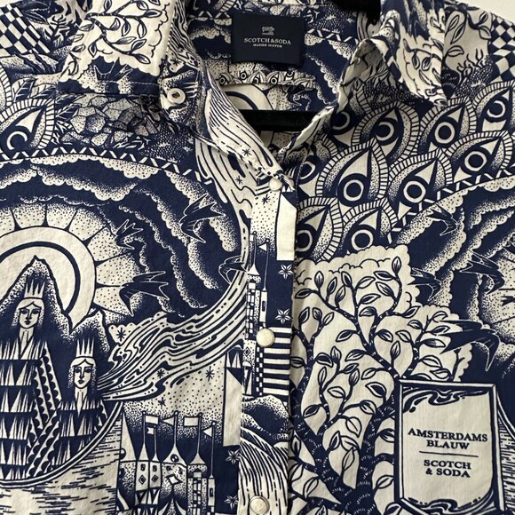 Scotch & Soda Storytelling Button Down Pearl Snap Shirt - Picture 3 of 4